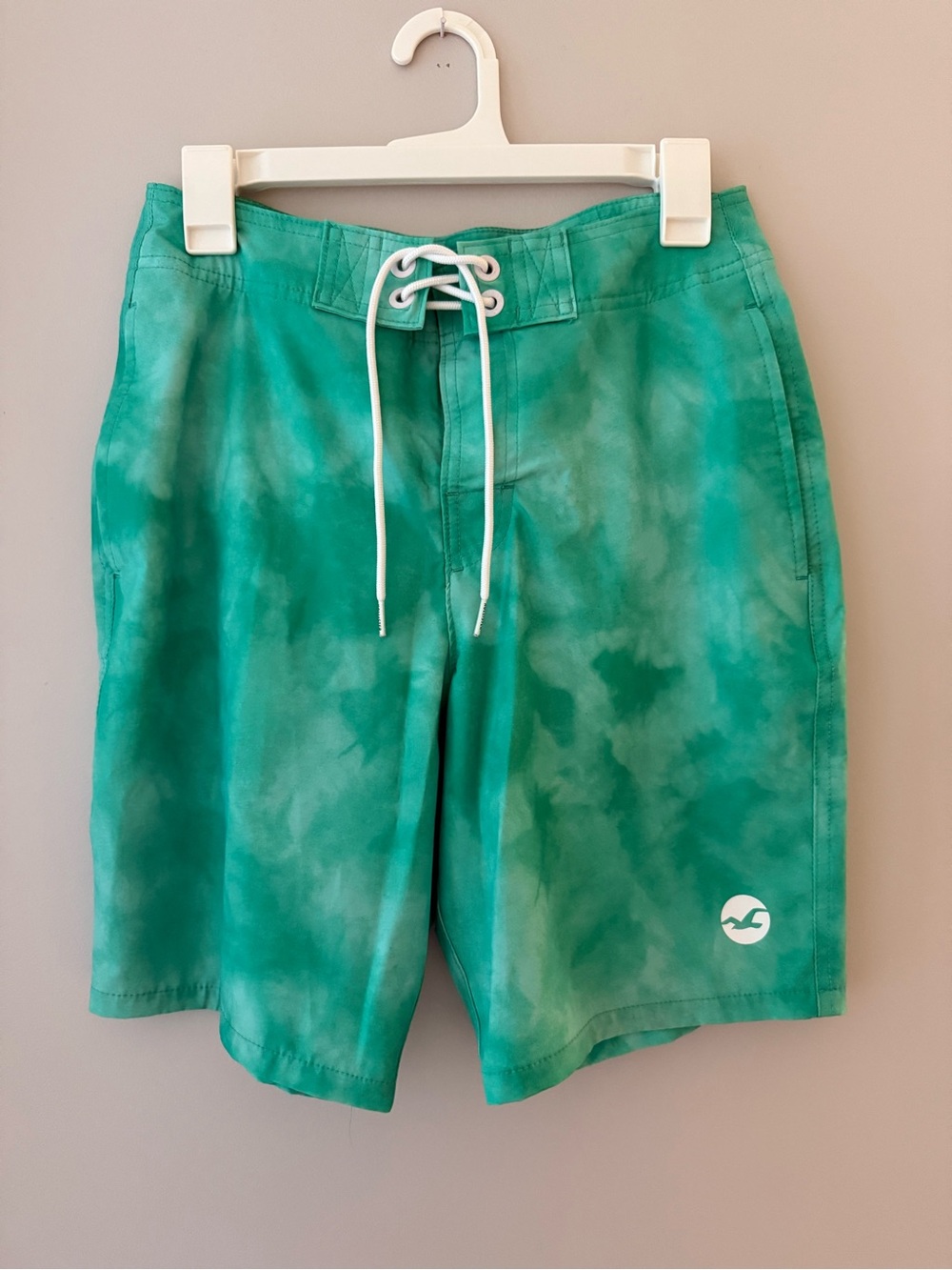 Hollister Green Tie-Dye Men’s Swim Trunks Size 28